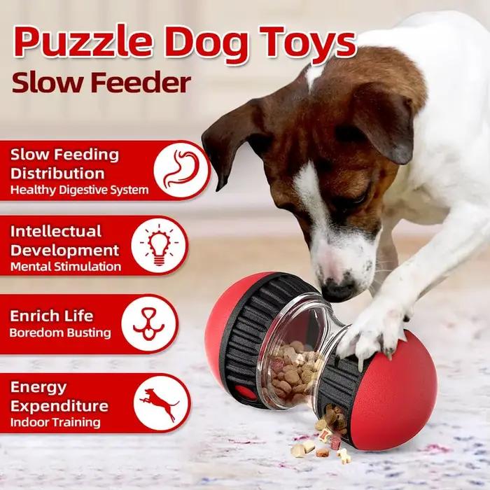 Jouet puzzle pour chien distributeur de friandises en plastique ABS durable pour chiots et chiens de petite et moyenne taille jeux interactifs enrichissements mentaux pour chiens occassions spéciales