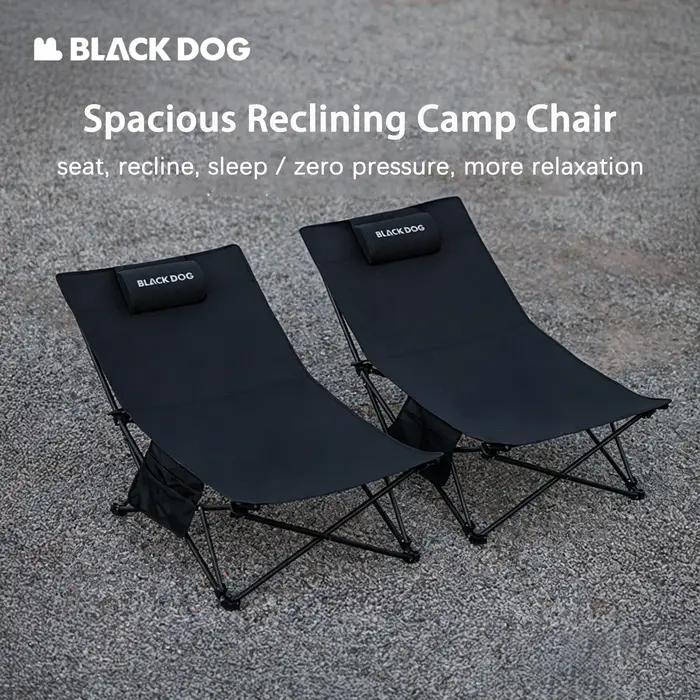 Blackdog-Chaise de camping pliable avec oreiller