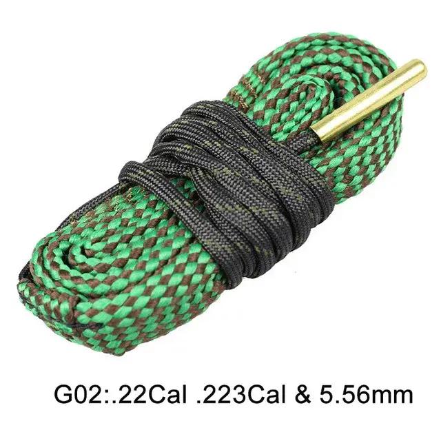 Corde de nettoyage d'alésage de pistolet de chasse. 22 Cal.223 12GA, Kit de brosse de nettoyage de f