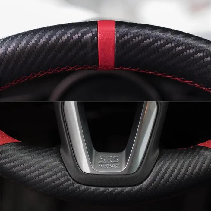 Couvercle de volant de voiture personnalisé, bricolage 100% adapté à Mazda 3 Axela 2017-2018 Mazda 6