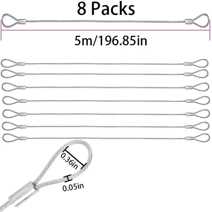 Câble de sécurité en acier inoxydable, câble de sécurité pour serrure à bagages, câble en acier Flexible, câble métallique de sécurité avec Double boucle
