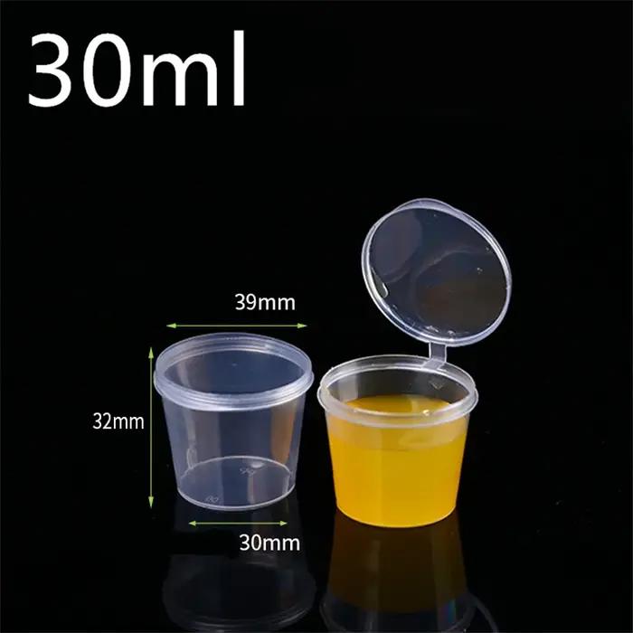 30 pièces/ensemble 30ml 50ml 100ml jetables en plastique à emporter Sauce tasse conteneurs boîte ali