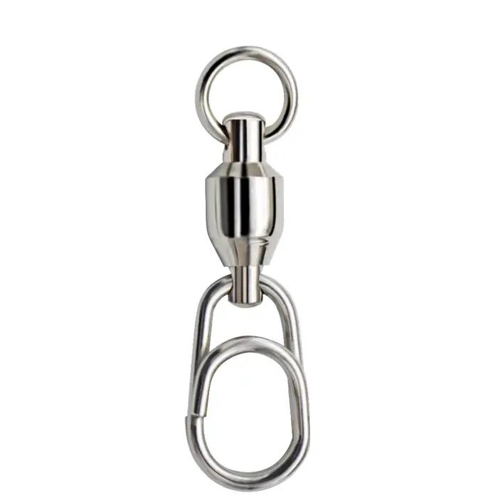 JIGGING PRO - Émerillon à Roulement à Billes en Acier Inoxydable avec Mousqueton Rapide - Accessoire