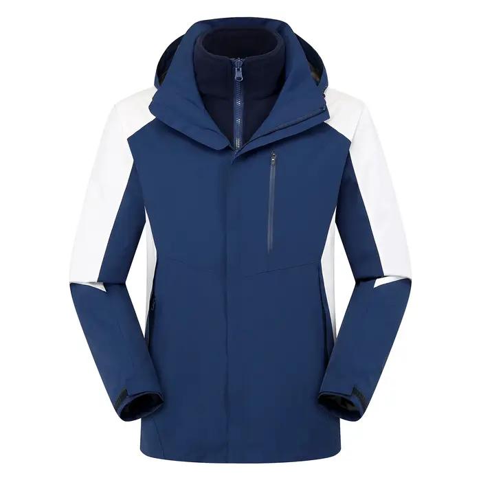 Nouveau manteau d'hiver homme en polyester avec capuche et col roulé pour le froid, voyages et occasions spéciales