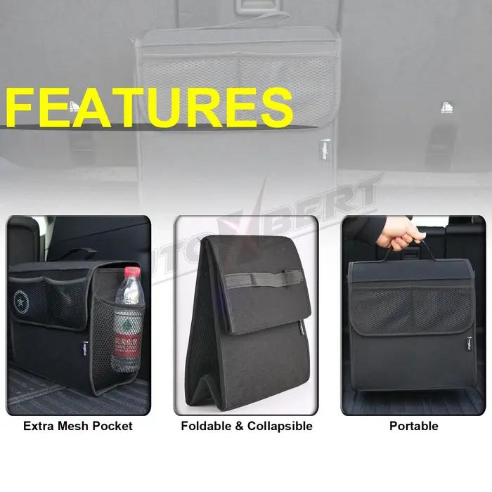 Organisateur de coffre de voiture universel, organisateur de coffre, boîte de rangement, sac portabl