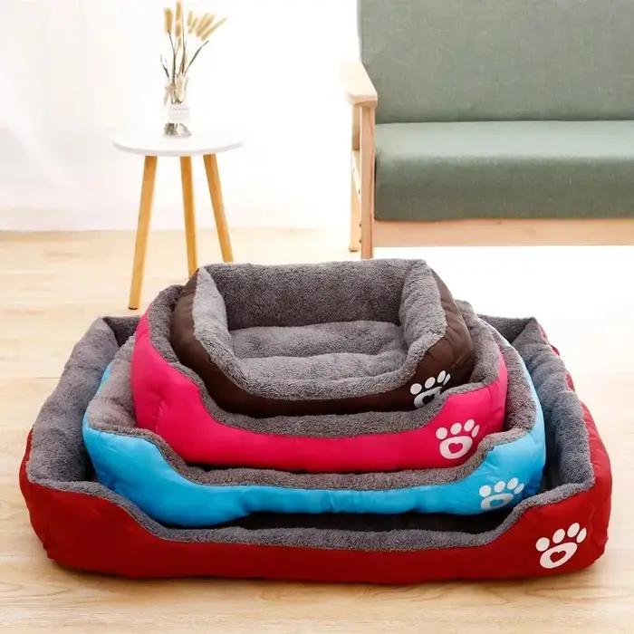 Lit de chien en coton douillet pour petites et grandes races, maisonnette chaude et confortable pour animaux de compagnie, pour chiens et chats de toutes tailles
