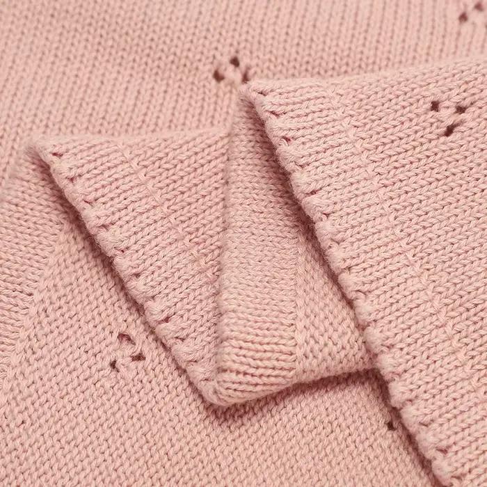 Couvertures pour bébé Super douces pour nouveau-né, garçons et filles, en tricot de coton, couettes