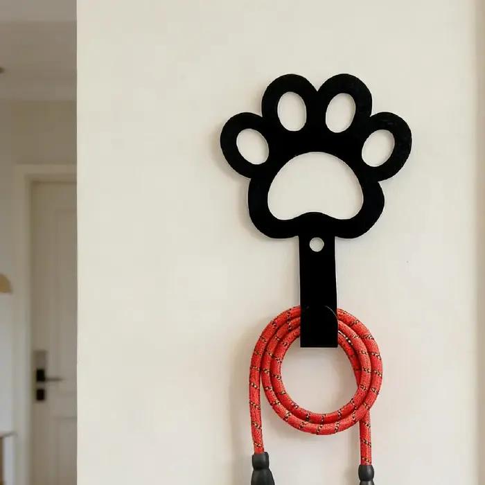 Support mural pour laisse de chien en forme de patte de chien en fer pour entrée et bureau cadeau pour amoureux des animaux occasions spéciales