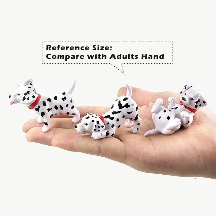 Figurine de chiot dalmatien, 6 pièces, modèle Animal de dessin animé, décoration de maison, décoration de jardin féerique Miniature, accessoires de bricolage modernes