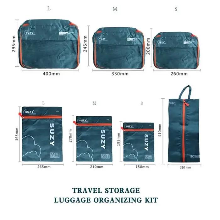 Ensemble de 7/6 pièces, organisateur de voyage, sacs de rangement, valise, organisateur de bagages p