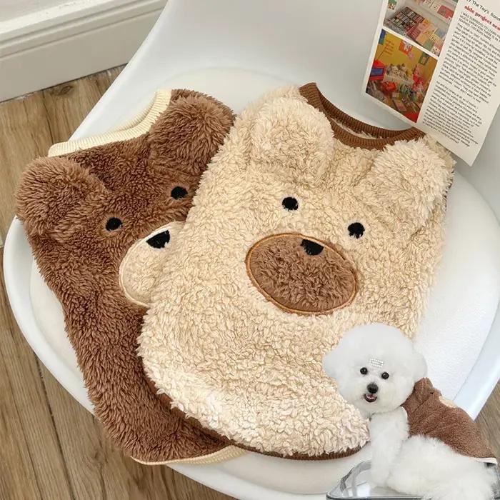 1.5-11.5kg hiver chien vêtements doux en peluche ours