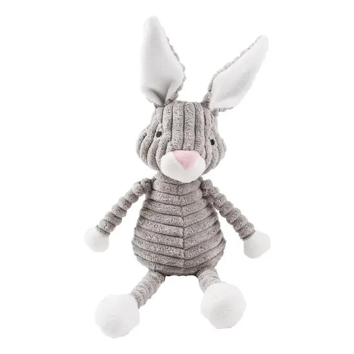 Lapin mignon en peluche gris pour petit chien