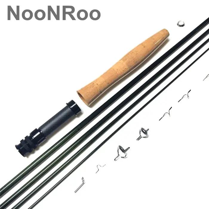 NooNRoo-Kit de pêche à la mouche à faire soi-même, très bonne action, poignée en liège de qualité A,