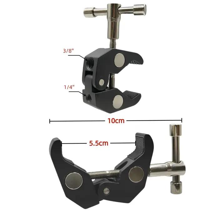 Bras articulé magique en alliage d'aluminium de 11 pouces avec pince super-clamp pour appareil photo reflex numérique, écran LCD, éclairage vidéo LED
