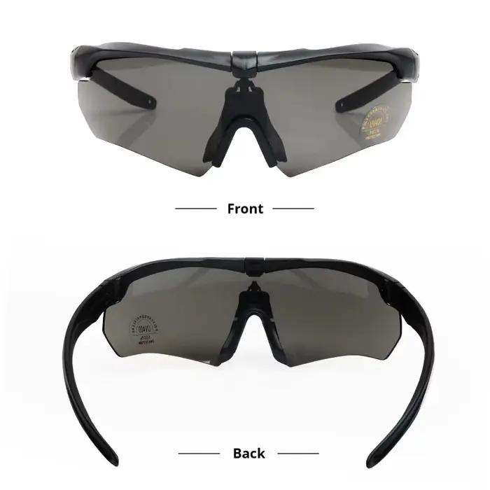 Lunettes tactiques militaires CS Airsoft lunettes de tir coupe-vent HD à 3 lentilles lunettes de sécurité pour motocross moto alpinisme occasions extérieures