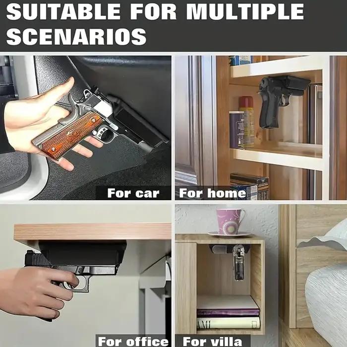 Support de pistolet magnétique pour Glock 17 19 43X P365 Taurus rangement rapide et sûr pour maison bureau et voiture