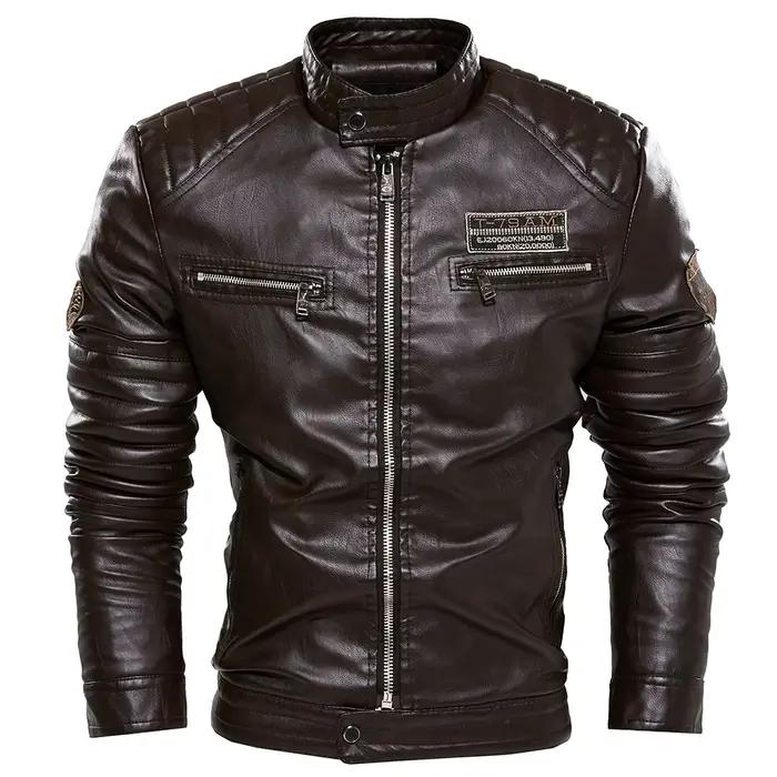 Veste de moto en cuir OupilLeather pour hommes