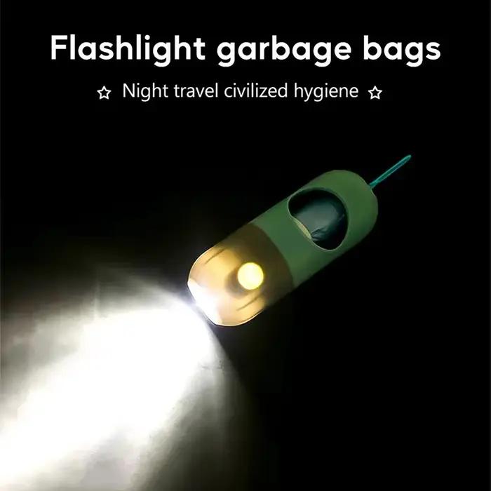 Distributeur de sacs de merde de chien à lumière LED