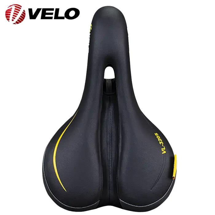 Selle de vélo VELO en simili cuir PU avec coussin d'air pour hommes - confort et durabilité pour vélo de montagne et de route