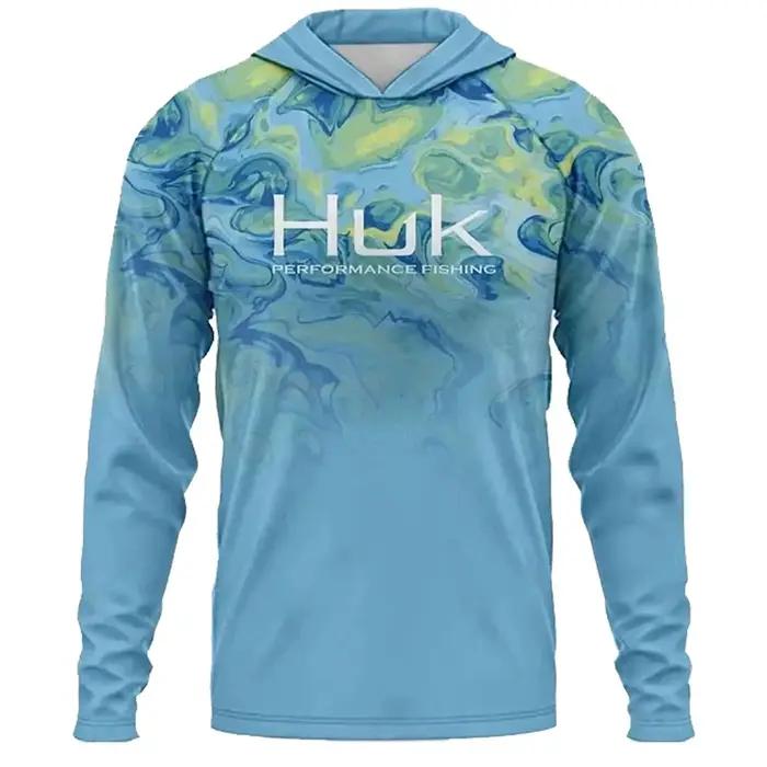 Vêtements de pêche pour hommes, chemise à capuche à manches longues, chemise de pêche anti-UV, vêtem