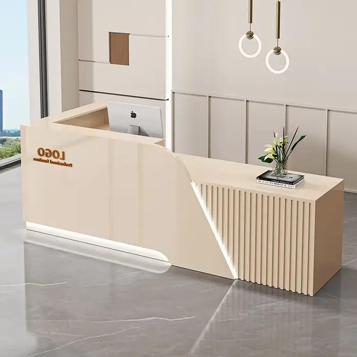 Bureau de réception européen personnalisé, bureaux de réception Glamour de beauté tendance, Design Unique, mobilier de bureau Tresen Rezeption