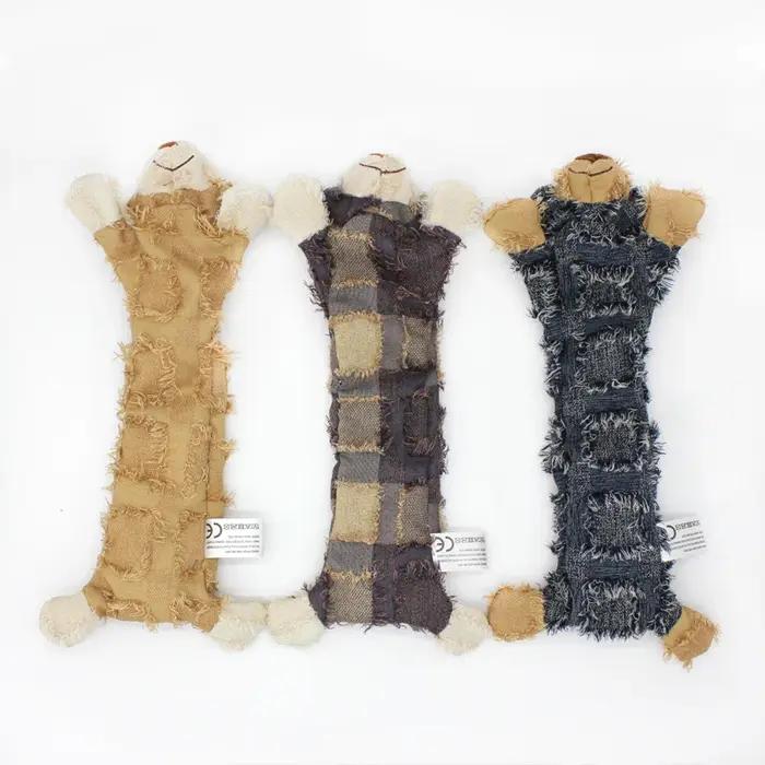 Jouet pour chien en peluche couineur en forme d'ours mendiant