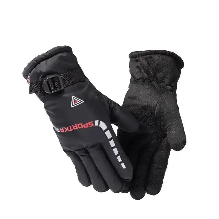 Gants de cyclisme thermiques chauds d'hiver en plein air imperméables antidérapants sport Ski