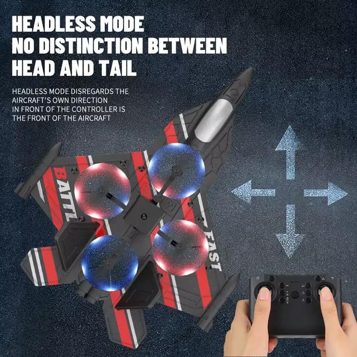 Avion RC avec caméra, hélicoptère télécommandé, pour éviter les obstacles, avion de chasse 2.4G en mousse EPP, jouets de noël pour enfants