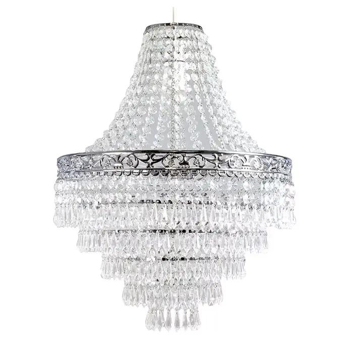Blenheim 47 cm en plastique grand abat-jour de lustre en acrylique facile à installer pendentif gout