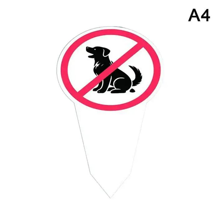 Panneau en plastique « Interdiction de crottes de chien » – Avertissement de propreté pour jardin