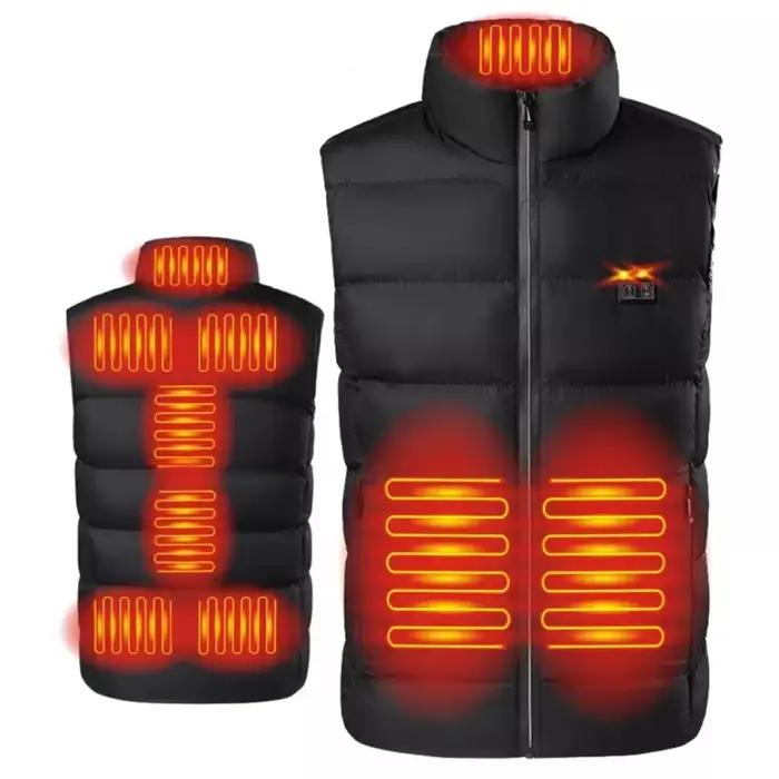 Gilet thermique électrique pour homme, veste en émail métropolitain, USB, chaud, chasse, randonnée,