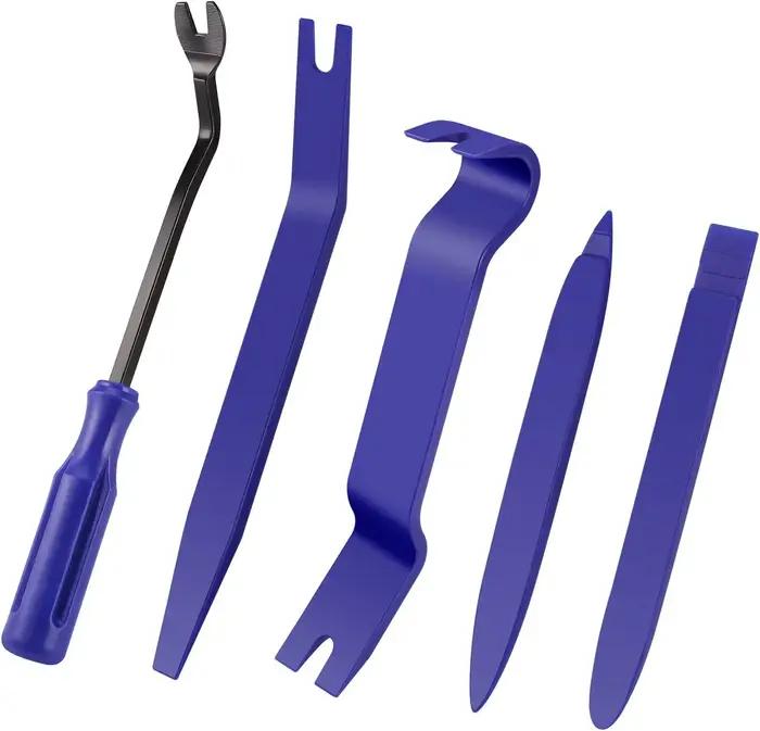Kit de démontage de garnitures automobile polyvalent avec pochette de rangement pour personnalisation de voiture et projets d'amélioration