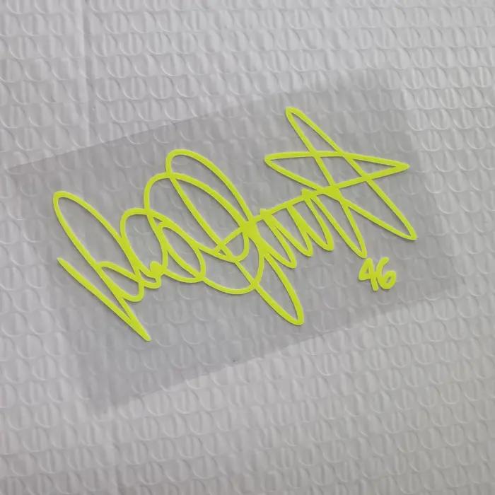 Autocollants de moto Rossi Signature, autocollants réfléchissants imperméables