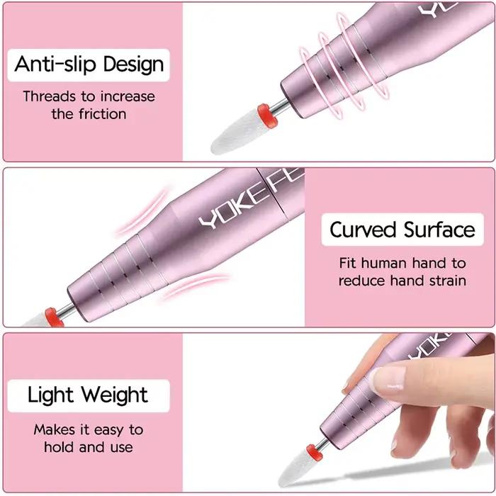 Perceuse à ongles USB 30000 tr/min pour vernis à ongles acrylique fraisage lissage callosités Machin