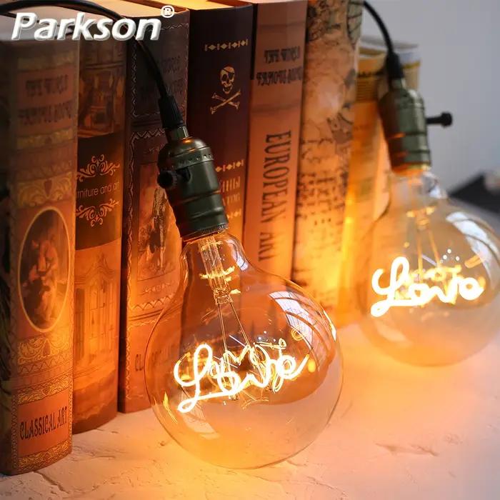 Ampoule LED Edison Vintage E27 220V G125, ampoule rétro à Filament d'amour pour la maison, Festival,