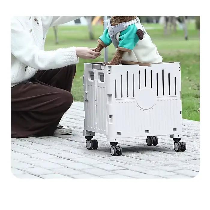 Chariot pour animaux de compagnie léger et pliable pour chiens