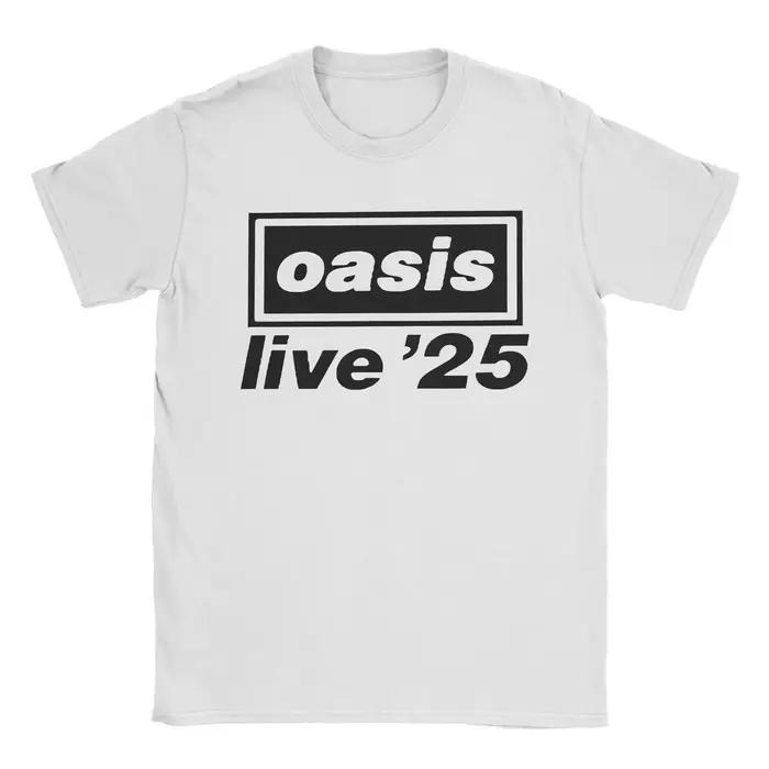 Oasi Live 25 groupe de Rock t-shirt pour hommes femmes nouveauté t-shirts Vintage années 90 Hip Hop 100% coton vêtements