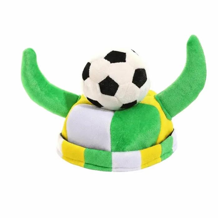 Chapeau de Carnaval en velours thème football style sportif entièrement fermé pour femmes occasions festives hiverextérieuractivités