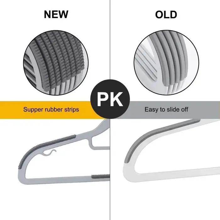 Cintres en plastique robustes antidérapants résistants aux rayures pour vestiaire élégant et organisation pratique pour maison et garde-robe