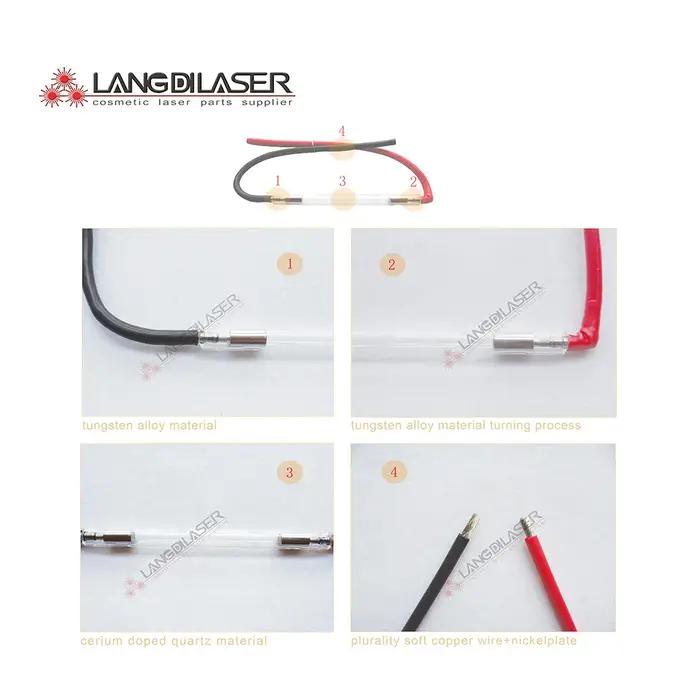 Ampoules laser IPL : 9*65*115F - courbure d'anode, lampe flash IPL pour pièce à main honkonlaser, la