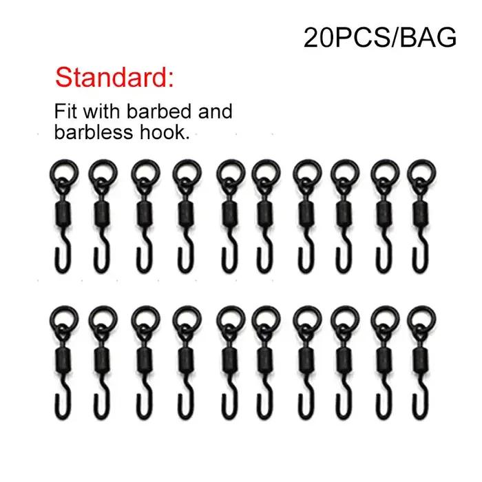 Accessoires de pêche à la carpe Dongbory 20 pièces spinner extra fort pivotant changement rapide carpe钓具配件 Dongbory 20件强力旋转快换鲤鱼用