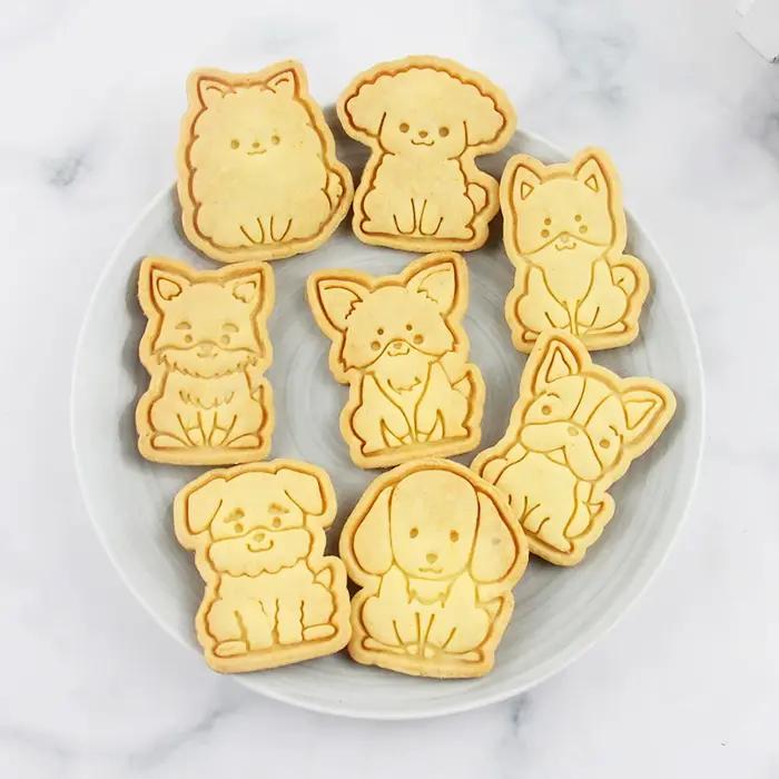 Moule à biscuits 3D en forme de chien, outil de cuisson pour biscuits, desserts, gâteaux en fondant, outils de décoration de gâteaux, nouveauté