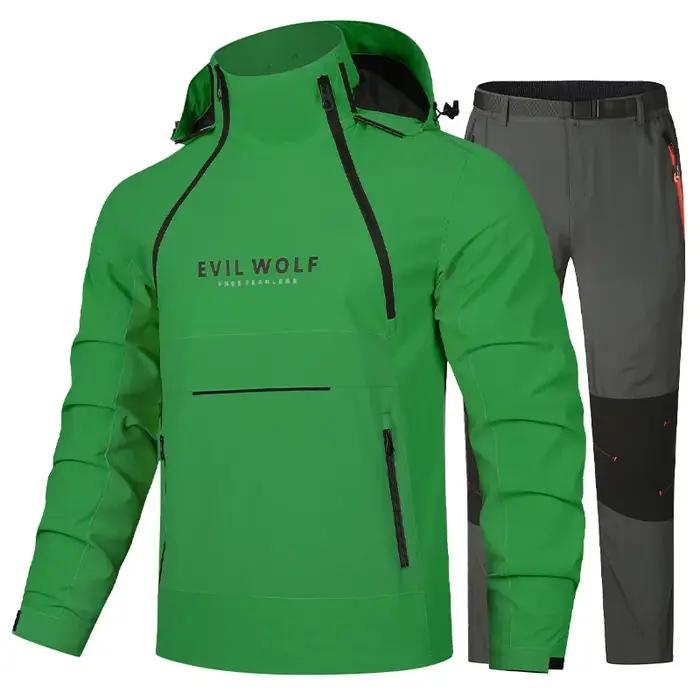 Ensemble imperméable moto : veste et pantalon anti-orage pour camping