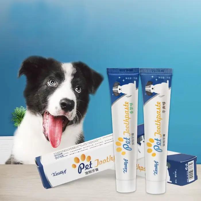 Dentifrice pour chiens SHENGMEIYU avec saveurs vanille et bœuf pour dents blanches et belles occasions spéciales pour chiens