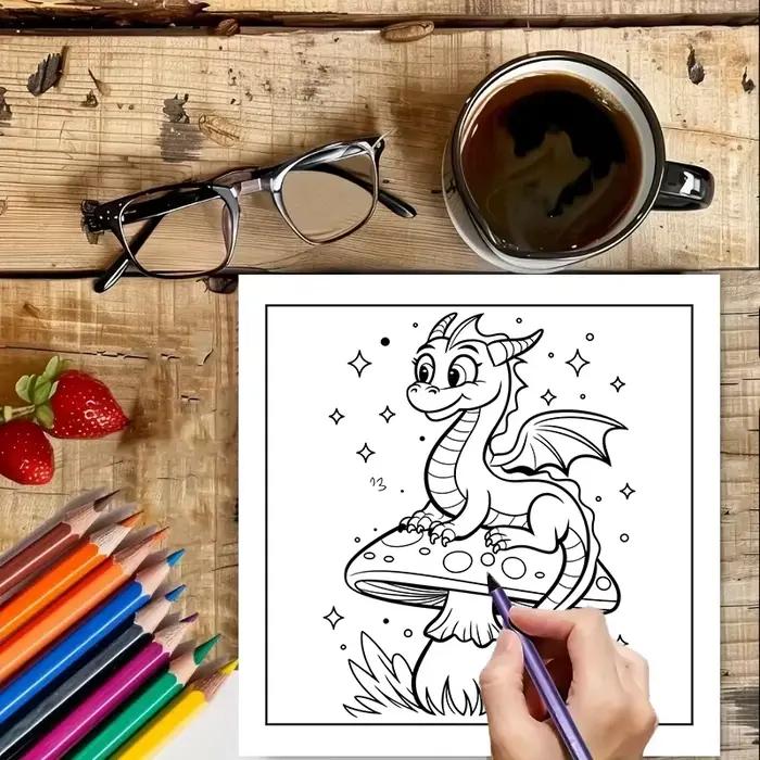 Livre de coloriage Easy Dragons pour adultes