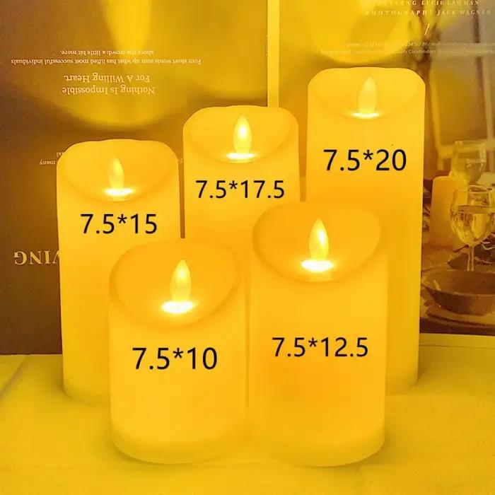 HZZKZZ – bougie électrique LED pivotante, sans flamme, alimentée par batterie, pour décoration de ma