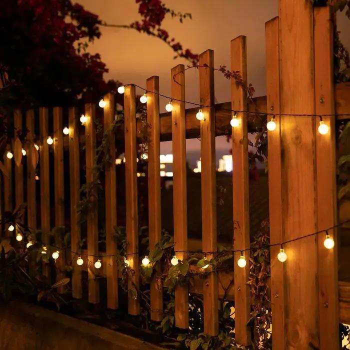 Guirxiété Lumineuse Solaire en Clip pour Décoration Extérieure, 200 LED, Étanche, Feston, Lumière Dé