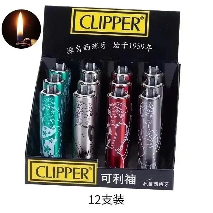 Clippers Espagne offre une variété de briquets gonflables réutilisables et des styles d'allumettes multicolores de couleur Macaron