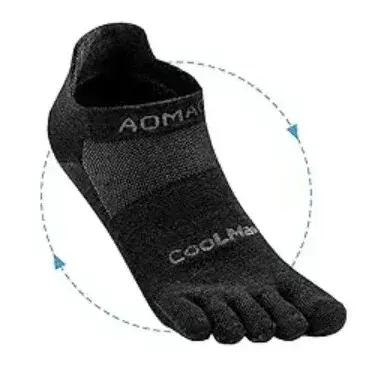 Chaussettes cinq doigts homme femme sport Coolmax respirantes séchage rapide course 3 paires