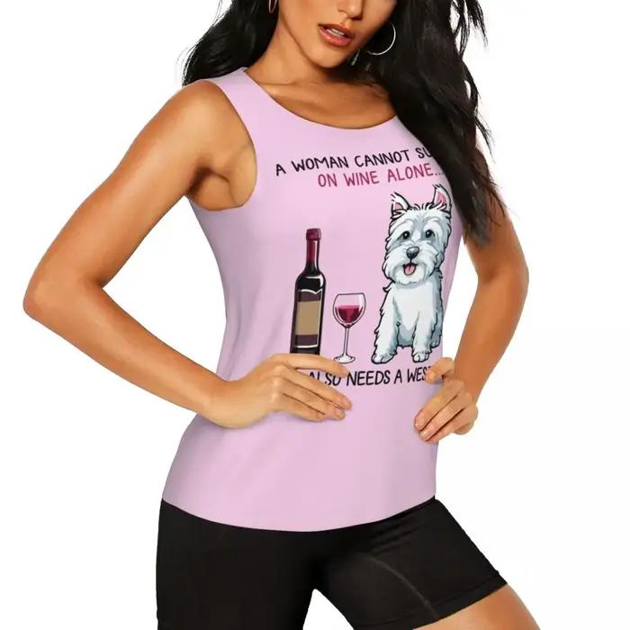 Chemise de yoga de dessin animé drôle de chien personnalisé pour les femmes